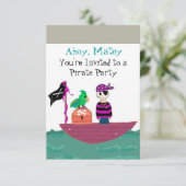 Invitation d'anniversaire pirate (Debout devant)