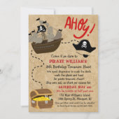 Invitation d'anniversaire pirate pour tout âge (Devant)