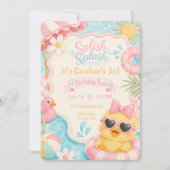 Invitation d'anniversaire Piscine de canards Splas (Devant)