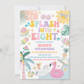 Invitation d'anniversaire Piscine Tropicale (Devant)