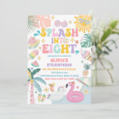Invitation d'anniversaire Piscine Tropicale (Debout devant)