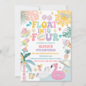 Invitation d'anniversaire Piscine Tropicale (Devant)