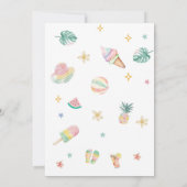 Invitation d'anniversaire Piscine Tropicale (Dos)