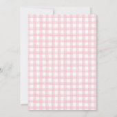 Invitation d'anniversaire plaid preppy husky chiot (Dos)