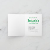 Invitation d'anniversaire pliée avec ballons (Intérieur)