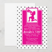 Invitation d'anniversaire Pom-pom girl personnalis (Devant / Derrière)