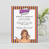 Invitation d'anniversaire Pop Art Comic (Debout devant)