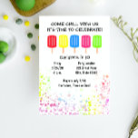 Invitation d'anniversaire Popsicle<br><div class="desc">Cette invitation amusante à fêter l'anniversaire est parfaite pour les anniversaires d'été et les enfants de tous âges</div>