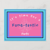 Invitation d'anniversaire post-Fang-tastic Toile d (Devant)