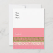 Invitation d'anniversaire Poster de animal rose (Dos)