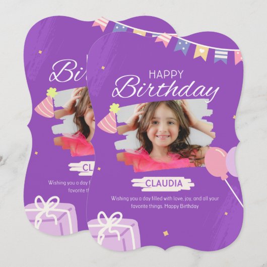 Invitation d'anniversaire pour 16 ans (Devant / Derrière)
