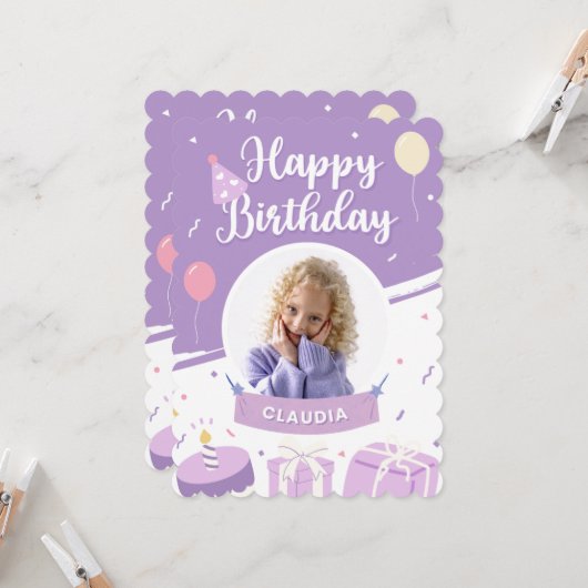 Invitation d'anniversaire pour 16 ans (Devant/Arrière en situation)
