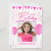 Invitation d'anniversaire pour 16 ans (Dos)