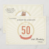 Invitation d'anniversaire pour 50 ans (Devant / Derrière)