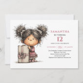 Invitation d'anniversaire pour 5 ans de Whimsy Gir (Devant)