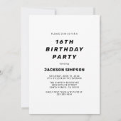 Invitation d'anniversaire pour adolescent « Hey Br (Dos)