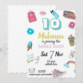 Invitation d'anniversaire pour adolescente, Vsco, (Devant / Derrière)