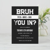 Invitation d'anniversaire pour adolescents (Debout devant)