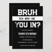 Invitation d'anniversaire pour adolescents (Devant / Derrière)