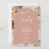 Invitation d'anniversaire pour adultes de Boho (Devant)