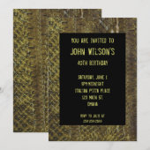 Invitation d'anniversaire pour adultes de Green Sn (Devant / Derrière)