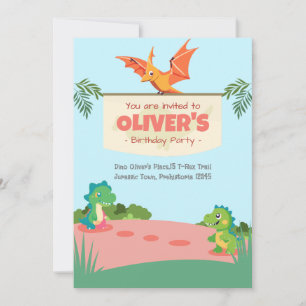Invitation d'anniversaire pour aire de jeux de din