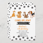 Invitation d'anniversaire pour animal de compagnie (Devant / Derrière)