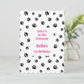 Invitation d'anniversaire pour animaux de compagni (Debout devant)