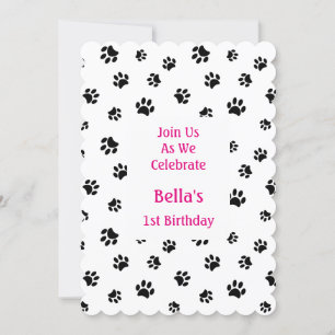 Invitation d'anniversaire pour animaux de compagni