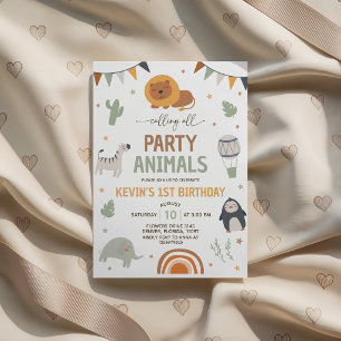 Invitation d'anniversaire pour animaux de fête Boh