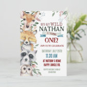 Invitation d'anniversaire pour animaux sauvages (Debout devant)