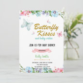 Invitation d'anniversaire pour bébé avec bisou de  (Debout devant)