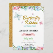 Invitation d'anniversaire pour bébé avec bisou de  (Devant / Derrière)