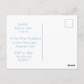 Invitation d'anniversaire pour bébé fille ours en (Dos)