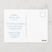 Invitation d'anniversaire pour bébé garçon Ourson (Dos)