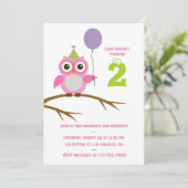Invitation d'anniversaire pour bébé ou petite fill (Debout devant)