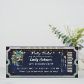 Invitation d'anniversaire pour billet de bal masqu (Debout devant)