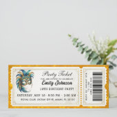 Invitation d'anniversaire pour billet de bal masqu (Debout devant)