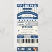 Invitation d'anniversaire pour billet de football (Devant)