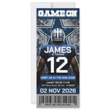 Invitation d'anniversaire pour billet de football