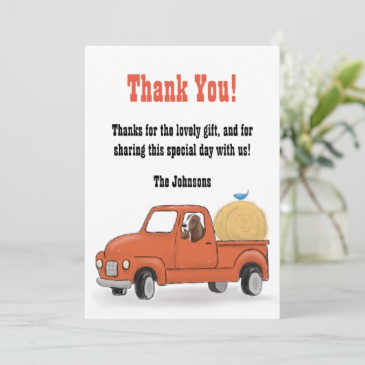 Invitation d'anniversaire pour camionnette de camp (Debout devant)