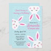 Invitation d'anniversaire pour célébration de Pâqu (Devant / Derrière)