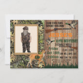 Invitation d'anniversaire pour chasse de cerf pour (Devant)