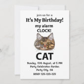 Invitation d'anniversaire pour chat tigré « Cat Fa (Devant)
