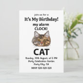 Invitation d'anniversaire pour chat tigré « Cat Fa (Debout devant)