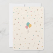Invitation d'anniversaire pour chien chiot mignon (Dos)