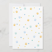 Invitation d'anniversaire pour chien Fête de chiot (Dos)