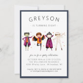 Invitation d'anniversaire pour costume d'Halloween (Devant)