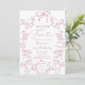 Invitation d'anniversaire pour deux ans pour le th (Debout devant)