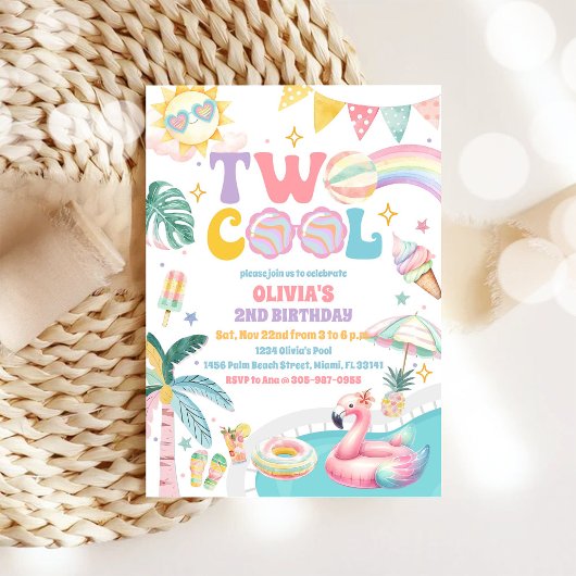 Invitation d'anniversaire pour Deux Piscines Génia